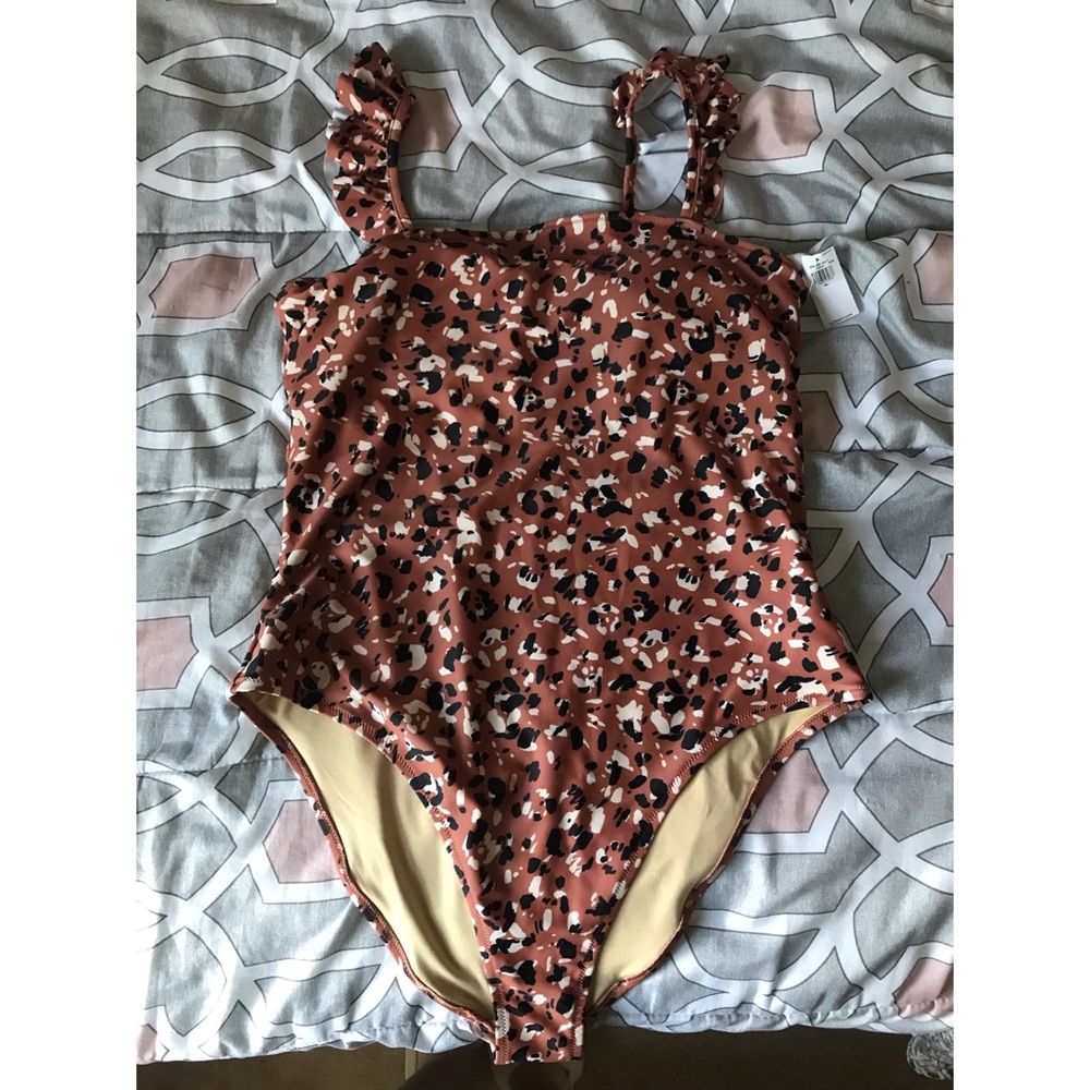 cheetah print one piece swimsuit